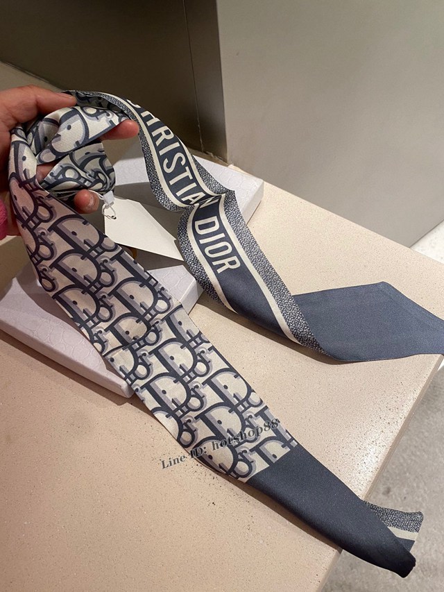 Dior專櫃新款迪奧D字母飄帶多功能發束領巾絲巾綁帶 mmyj1591